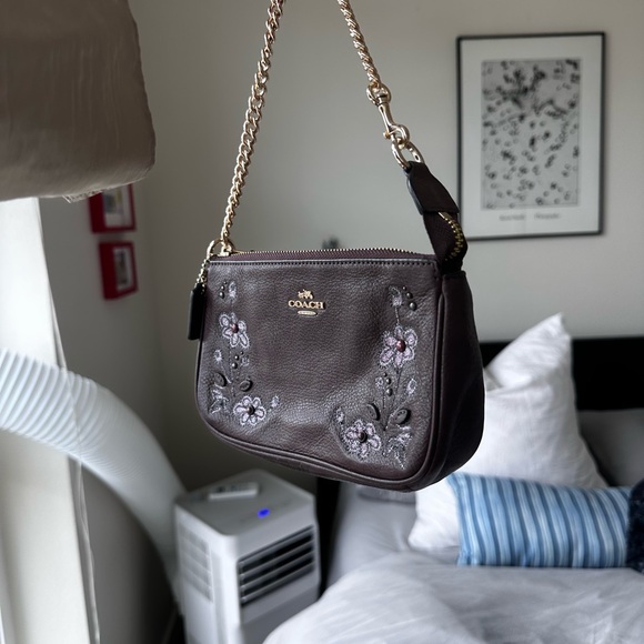 Coach purple Floral Embroidered Bag - Picture 1 of 7